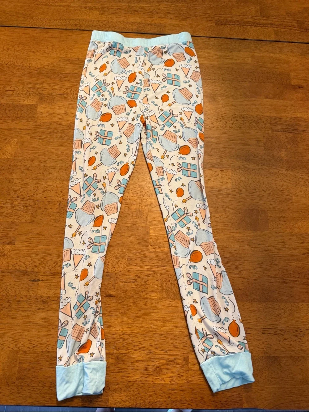 Little One Shop 6/7 Blue Birthday Bamboo Long Sleeve Pajamas